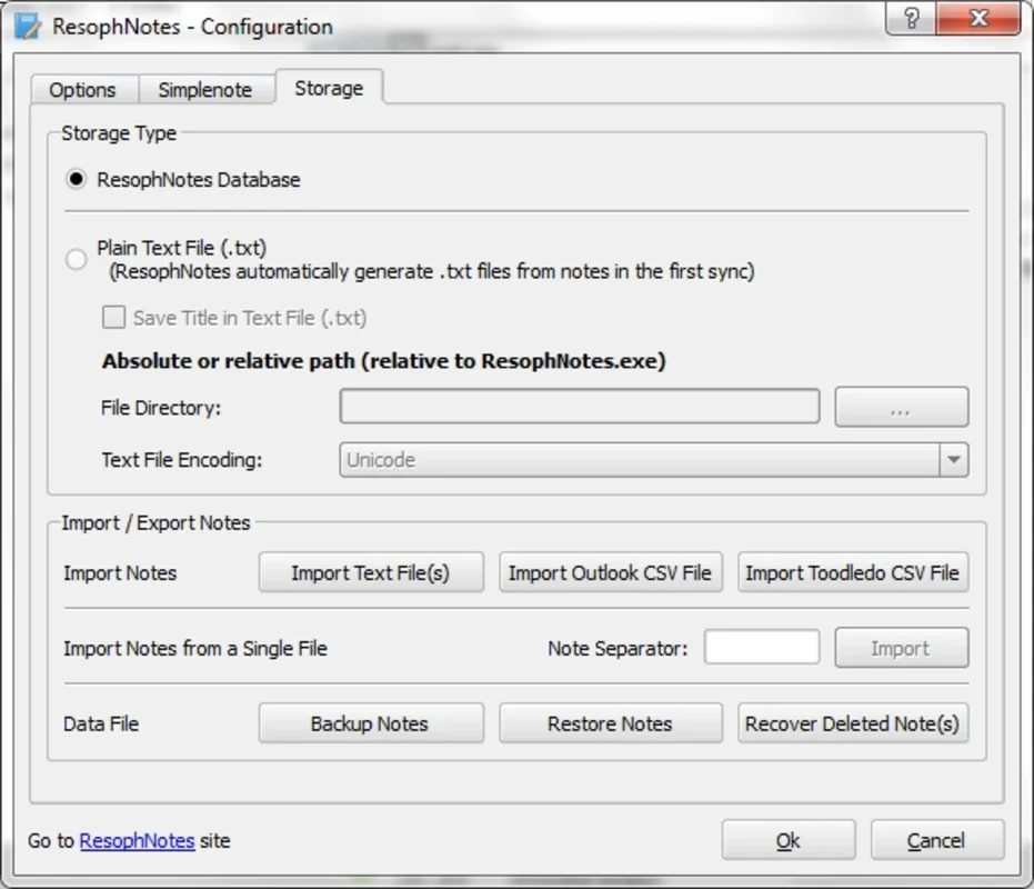 ResophNotes for Windows - A Simple Note Manager