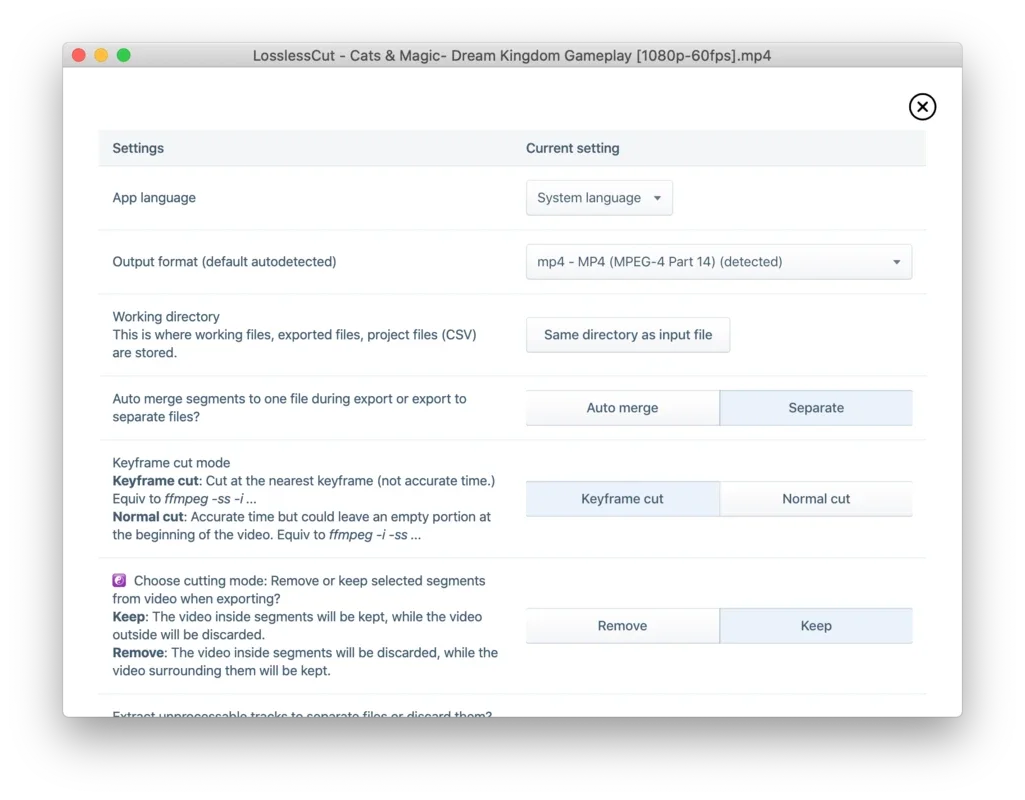 LosslessCut for Mac: Precise Video Trimming