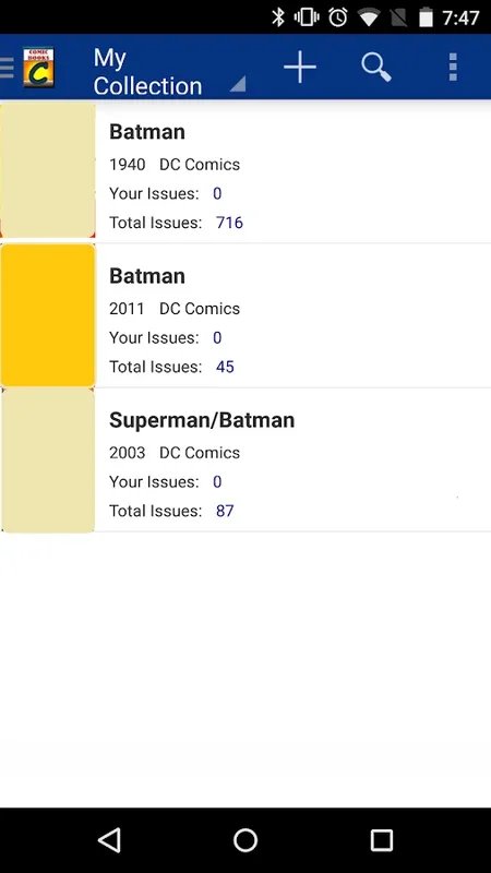 Comic Books Collector for Android: Organize & Share