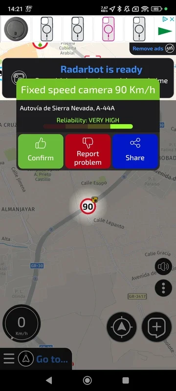 Radarbot for Android: Safer Driving with Speed Camera Alerts