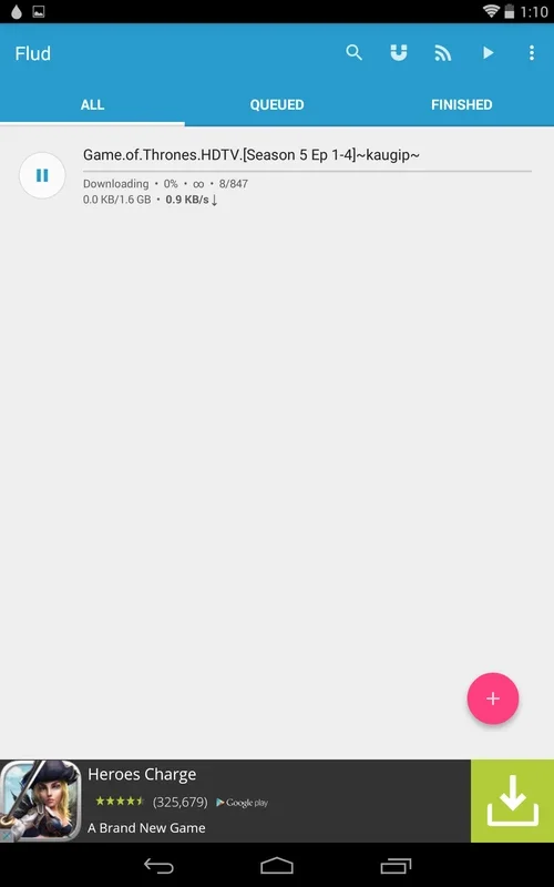 Flud: Powerful & Simple BitTorrent Client for Android