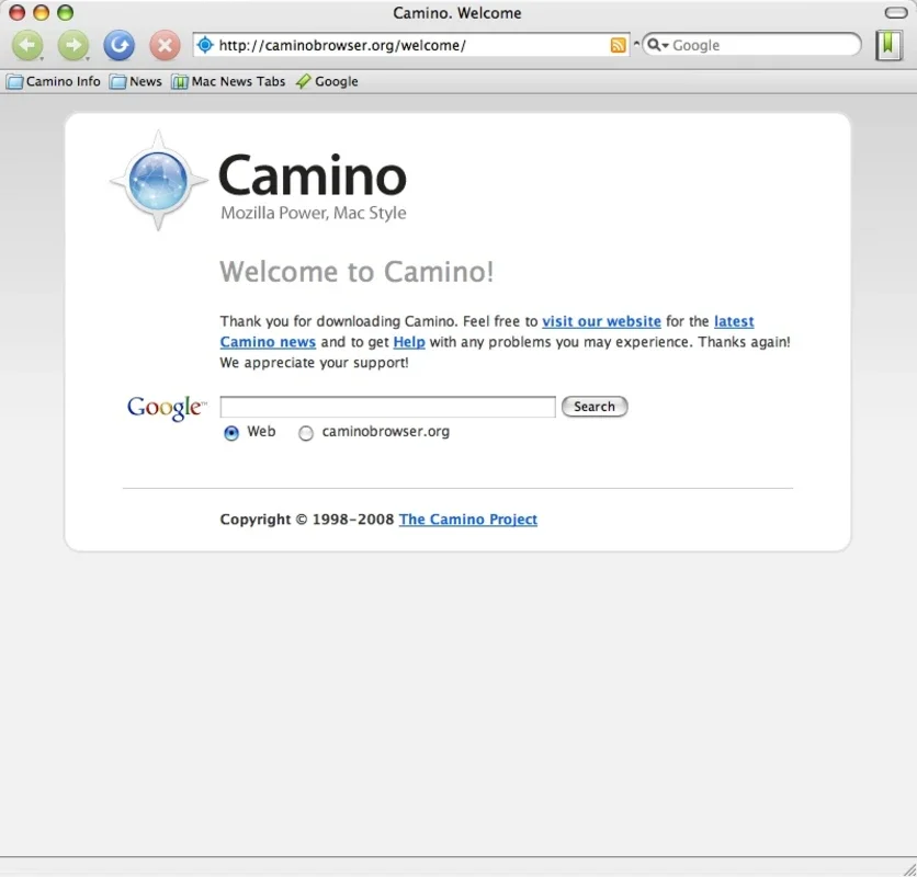 Portable Camino for Mac: A Feature - Rich Web Browser