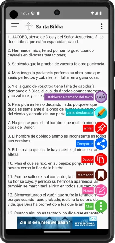 Santa Biblia for Android - Rich Religious Content