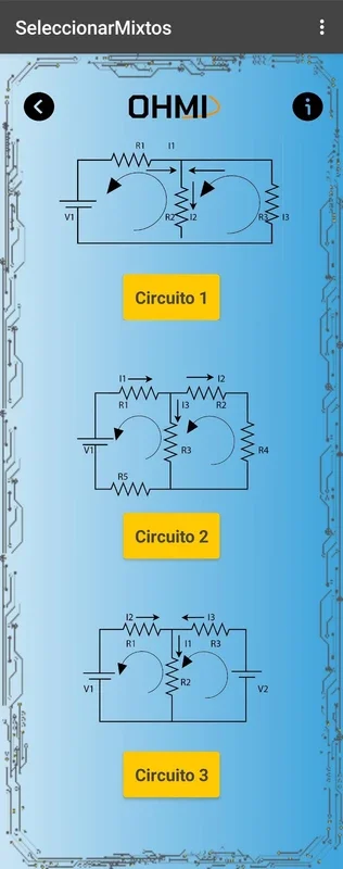 OHMI: TU COMPAÑERO DE CIRCUITOS for Android - Explore Circuits