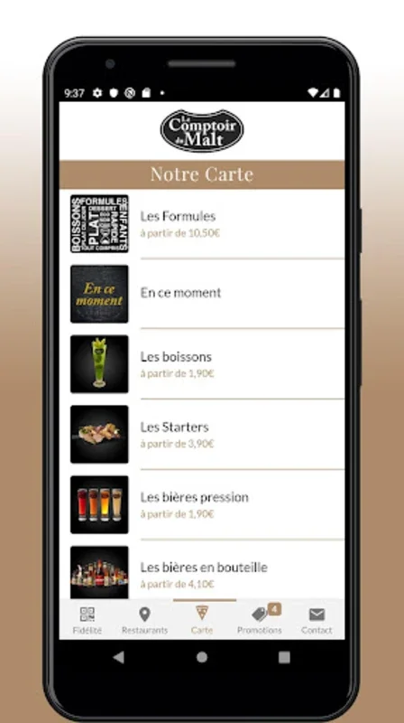 Le Comptoir du Malt for Android: Explore Northern French Cuisine