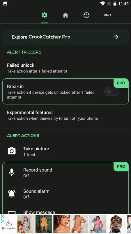 CrookCatcher: Advanced Anti-Theft Security for Android