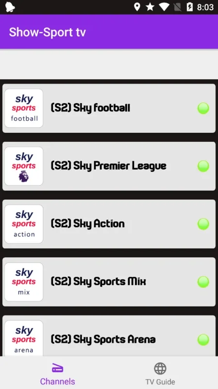 Show sport tv for Android: Live Sports at Your Fingertips