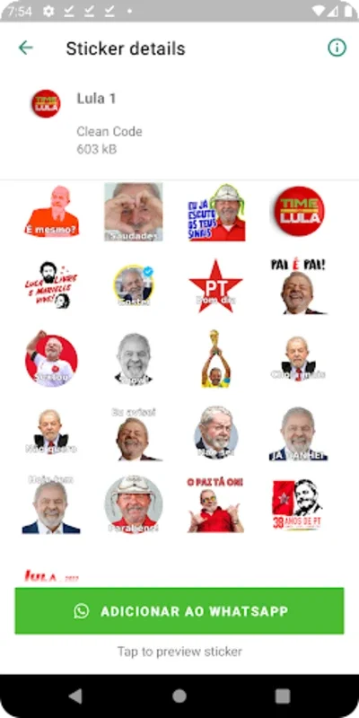 Figurinhas do Lula for Android - Enhance Chats with Lula Stickers