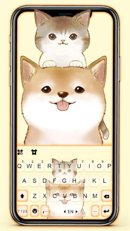 Adorable Akita Kitty Keyboard for Android - Customize Typing