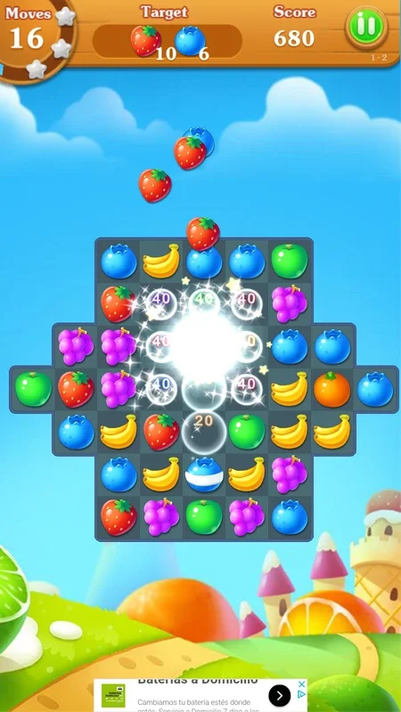 Fruits Bomb for Android - Challenging Match-Three Game