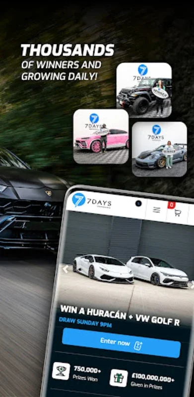 7days Performance for Android - Win Luxury Cars Easily