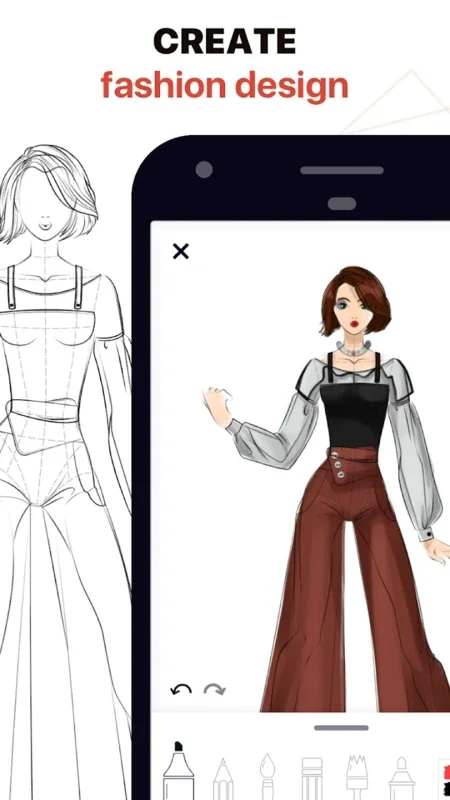 Fashion Design Sketches Book for Android - Create Fashion Designs