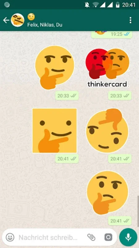 Thinking Sticker Pack for Android - Enhance WhatsApp Chats