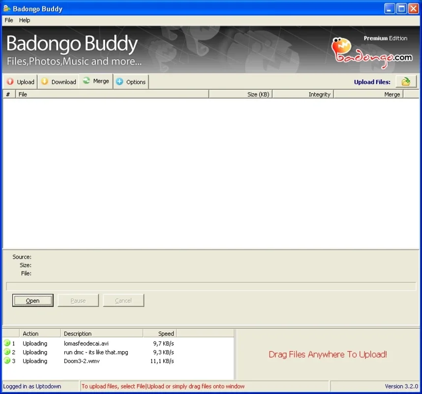 Badongo Buddy for Windows - Free File Upload and Share