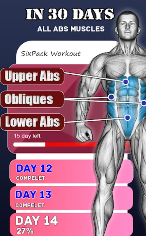 six pack in 30 days for Android: Sculpt Your Abs