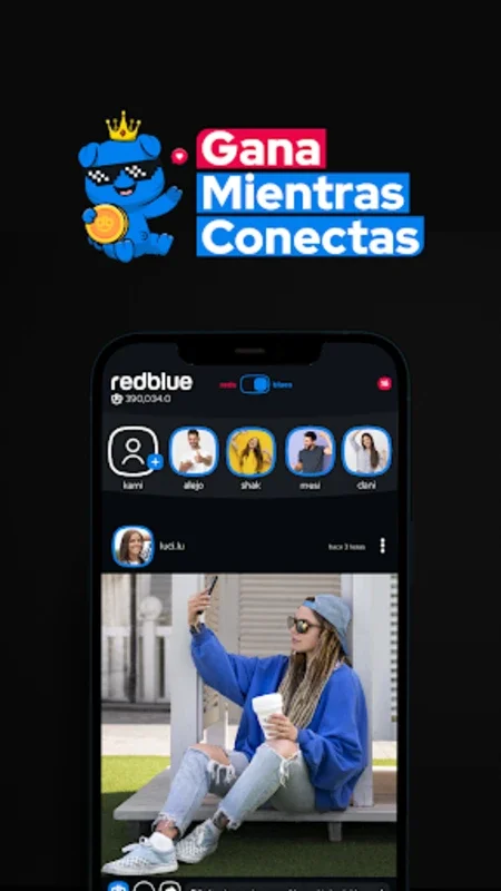Redblue for Android - Earn Rewards While Socializing