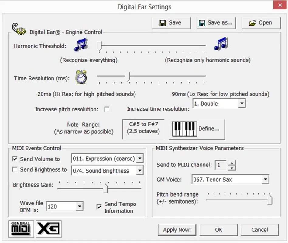 Digital Ear for Windows - Generate MIDI from Audio