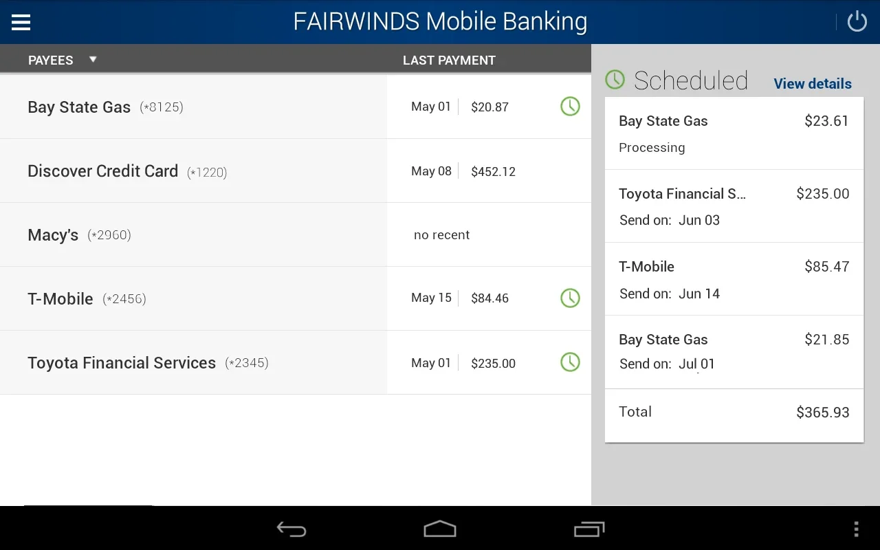 FAIRWINDS Mobile Banking for Android - No Download Fees