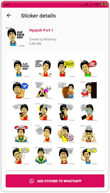 Stiker Ngapak WAStickerApps for Android - Enhance Chats