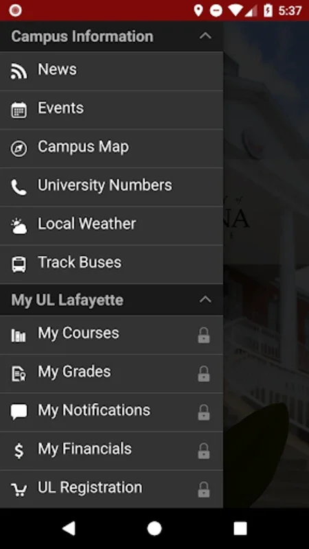 UL Lafayette for Android - Streamlining Campus Life