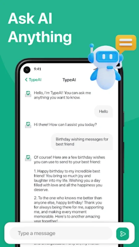 TypeAI AI Keyboard for Android - Advanced Writing Assistance