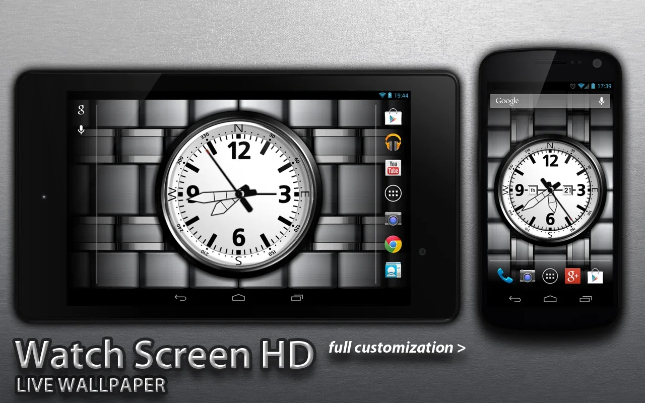 Watch on Screen LITE for Android - Elegant Timepiece Wallpaper