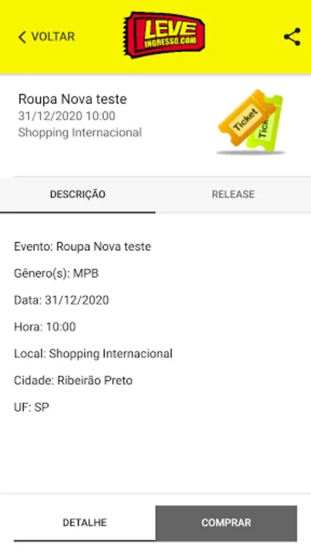 Leve Ingresso for Android - Streamline Event Management