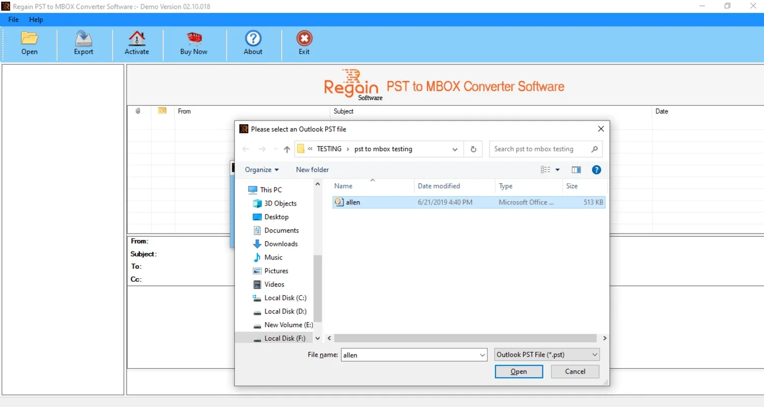 Regain PST to MBOX Converter for Windows: Convert with Ease