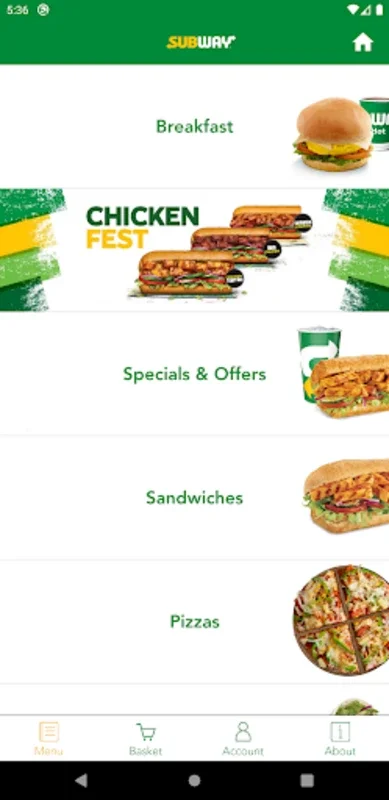 Subway Trinidad for Android - Order Meals Easily