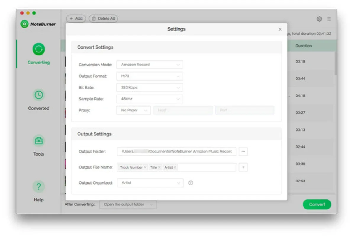 NoteBurner Amazon Music Converter for Mac - Effortless Music Conversion