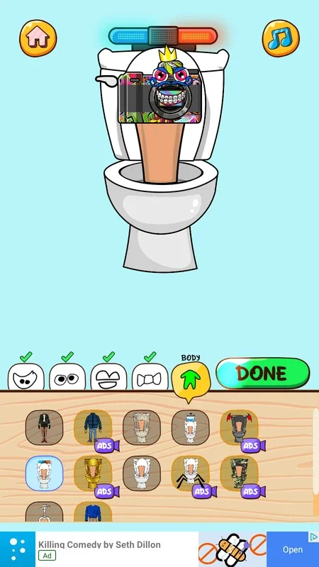 Mix Toilet Monster Makeover for Android - Fun Makeover Game