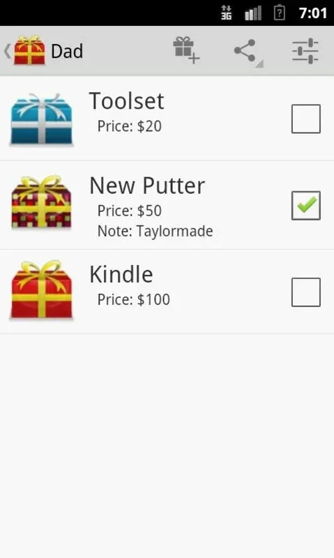 My Christmas List for Android - Manage Your Christmas Shopping