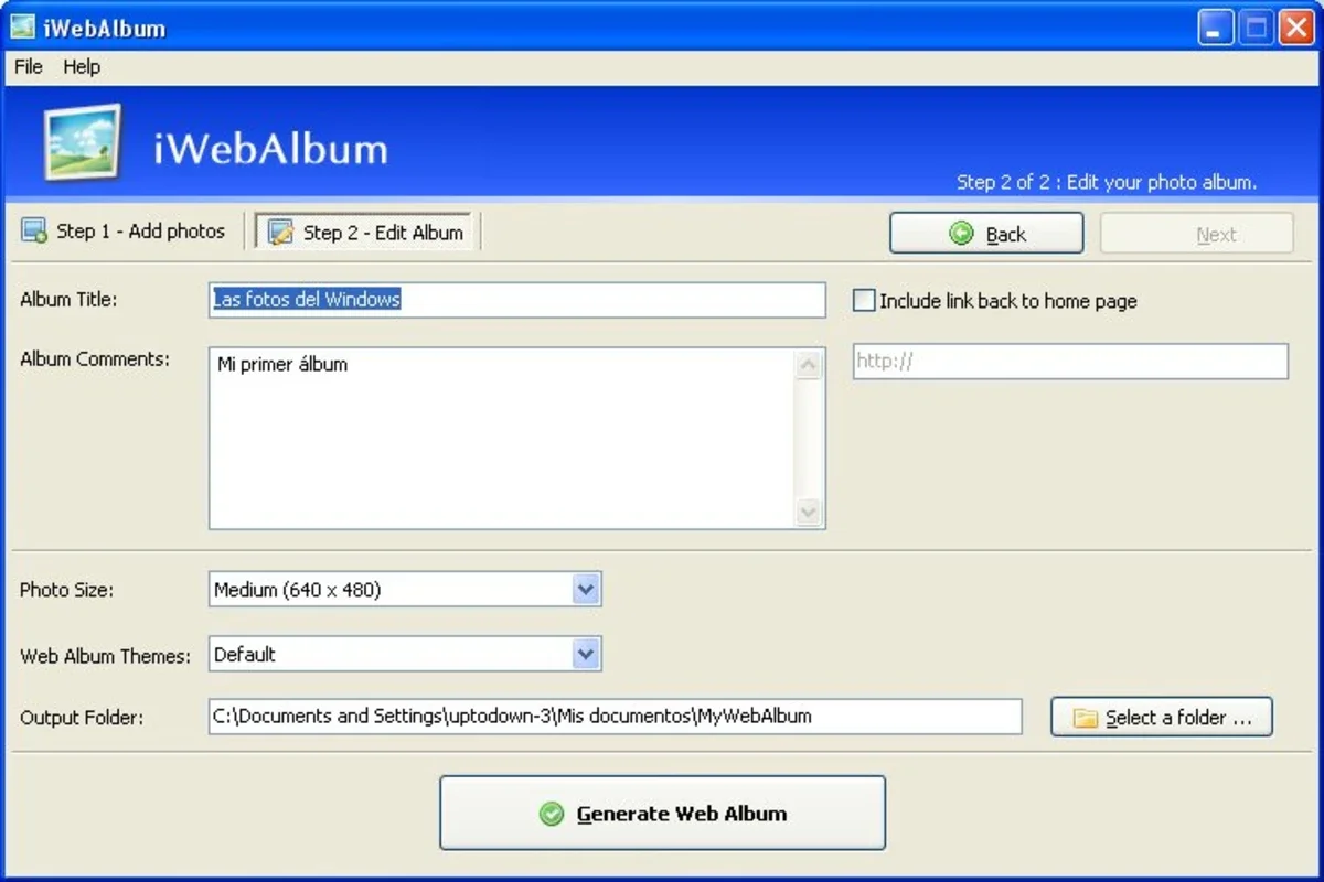 iWebAlbum: Free Windows Web Photo Album Creator