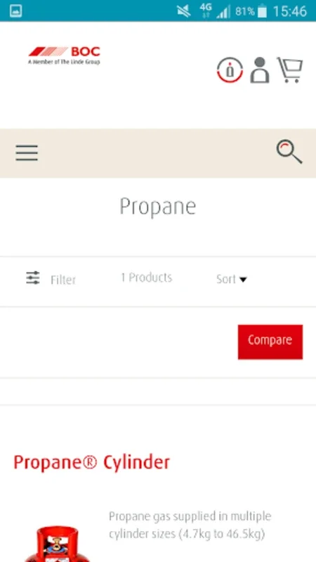 BOC Shop app for Android - Manage BOC Gas Easily