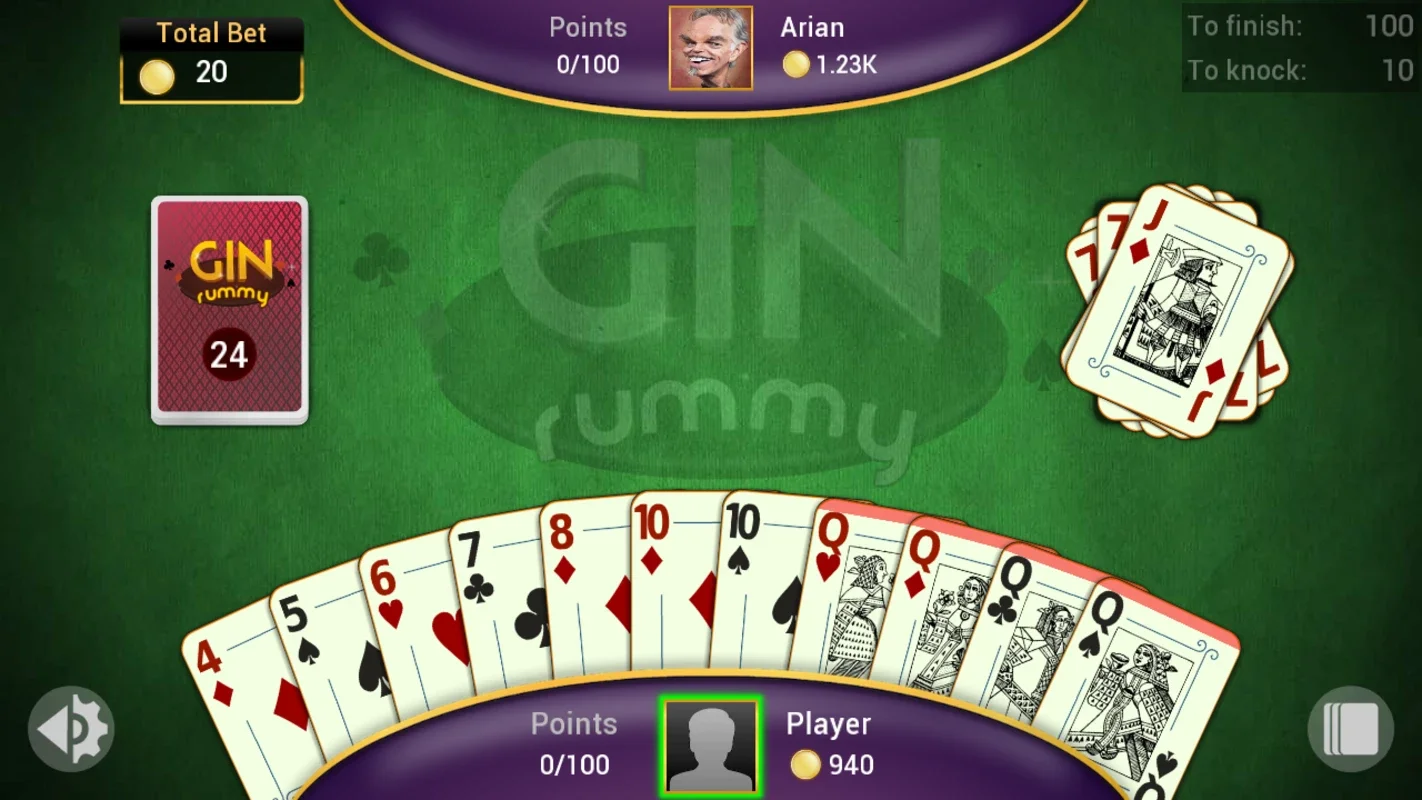 Gin Rummy Offline for Android - No Downloading Needed