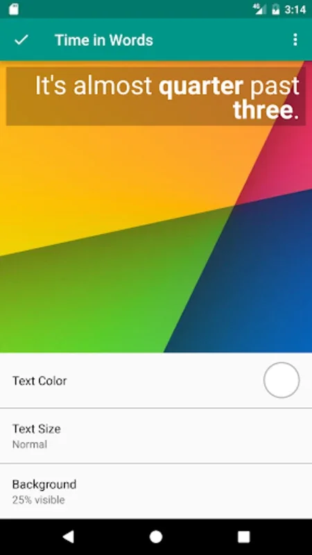 Time in Words - Clock Widget for Android: Clear Time Display