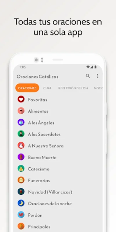 Oraciones Católicas for Android - Rich Prayer Library