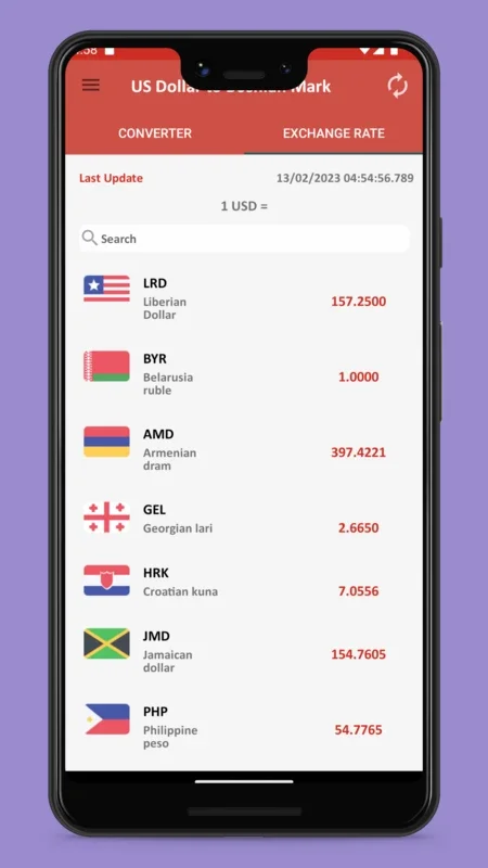 US Dollar to Bosnian Mark for Android - Convert Easily