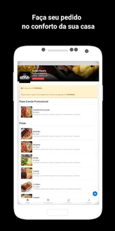 Kuskão Pizzaria for Android - Order Delicious Pizzas Easily