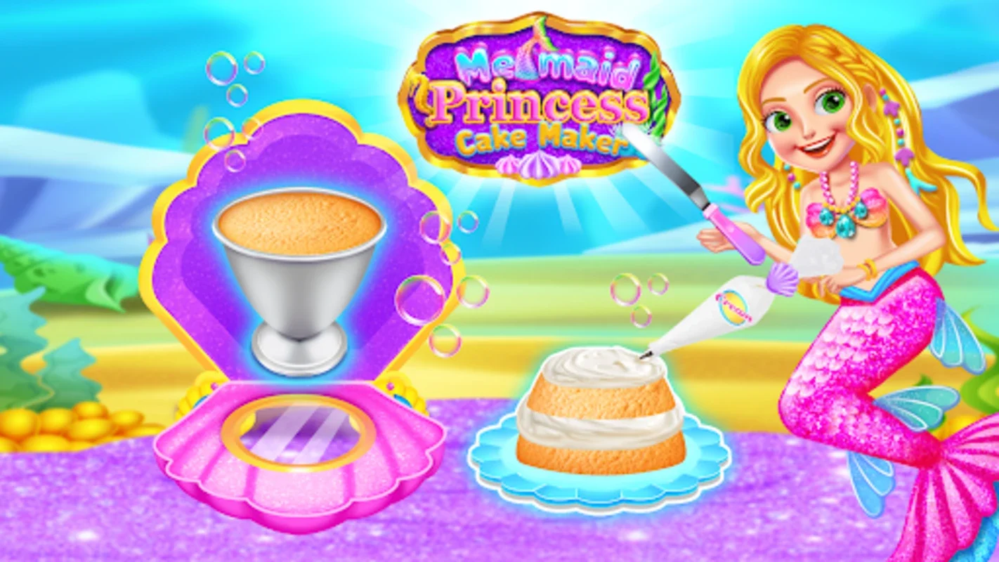 Mermaid Glitter Cake Maker for Android - No Download Needed