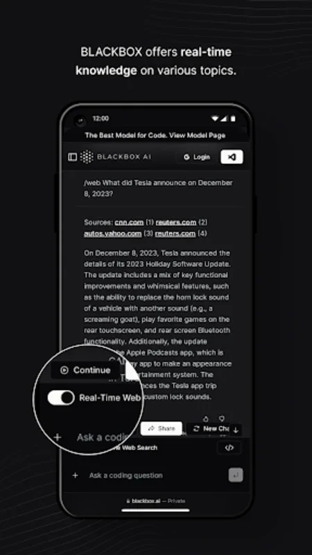 Blackbox AI Code Chat for Android - Intelligent Coding Companion