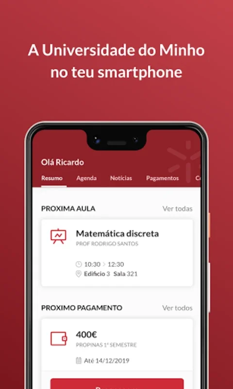 App UMinho for Android: Academic Hub with Payment Tools