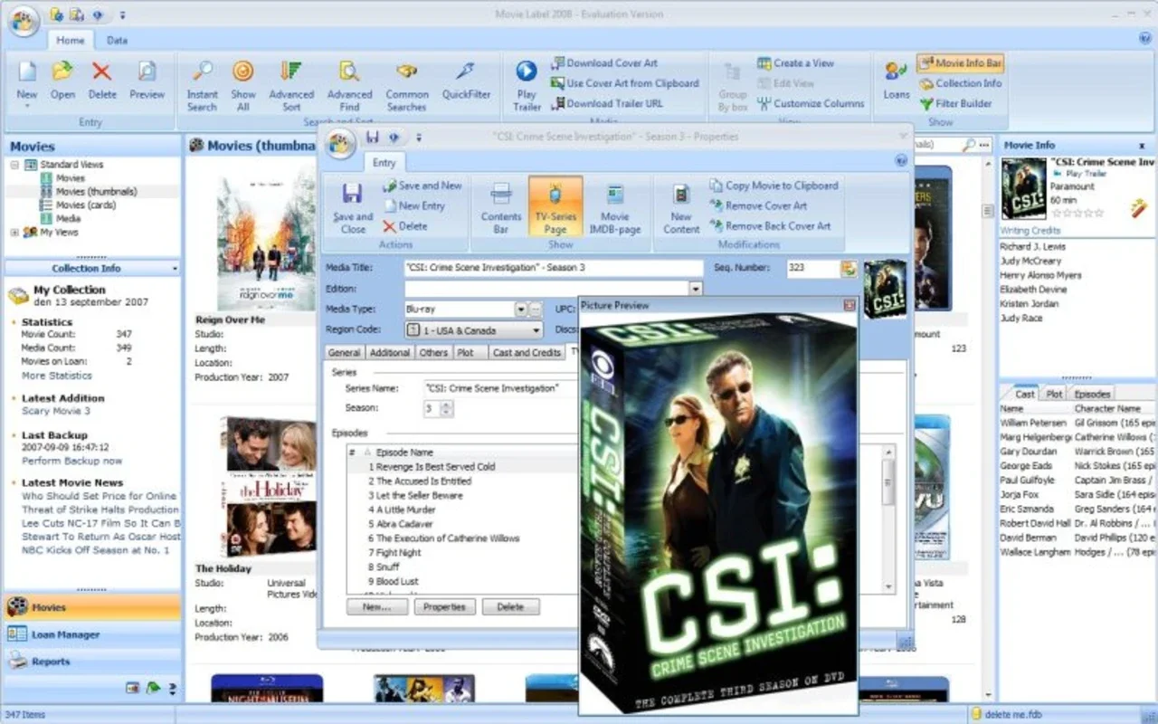 Movie Label 2009 for Windows - Organize Your Movie Collection