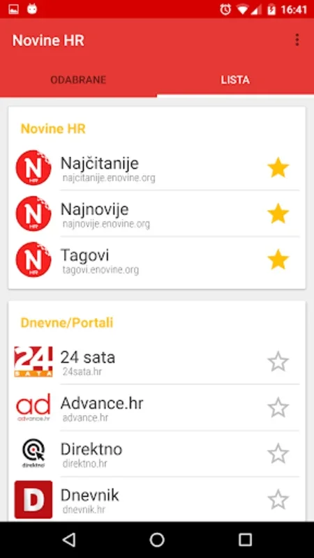 Novine Hrvatska for Android: Diverse News at Your Fingertips