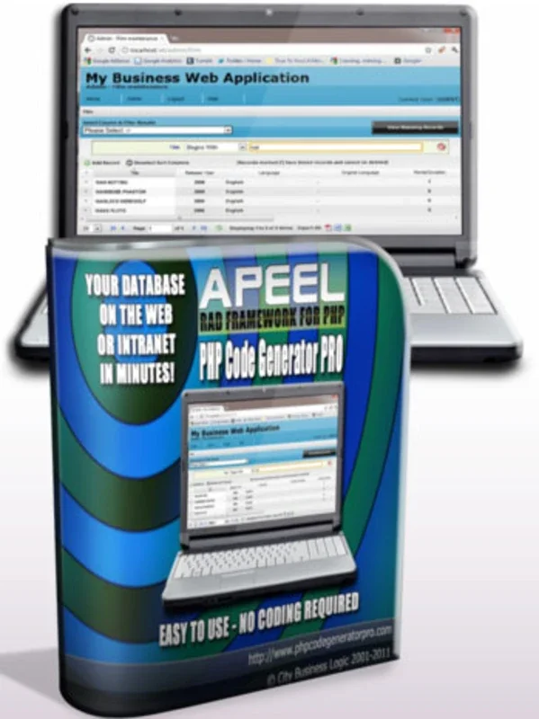 Apeel PHP Code Generator Pro for Windows: Rapid Web Application Development