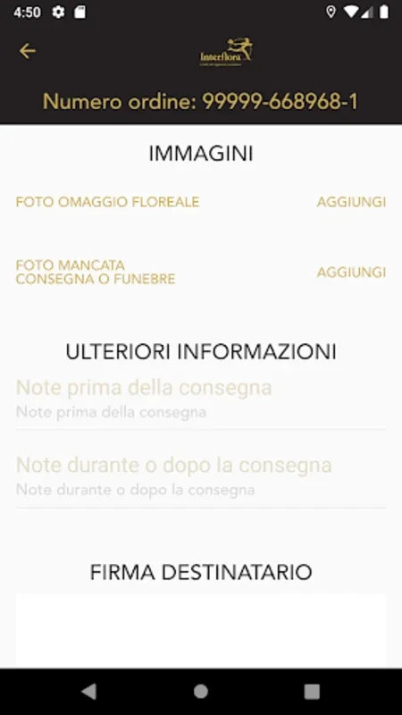 Interflora for Android: Streamlined Floral Order Management