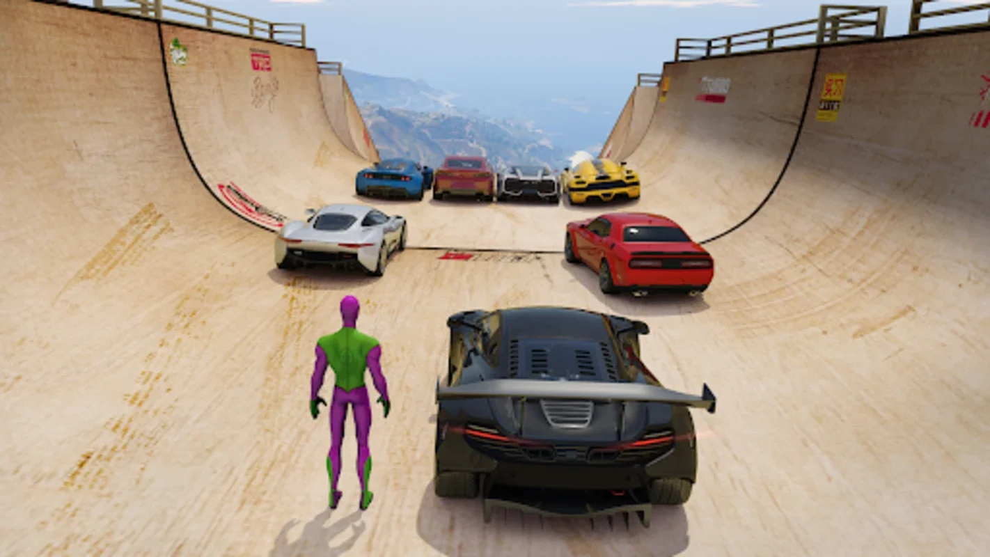 SuperHero Mega Ramp for Android - Extreme Car Stunts