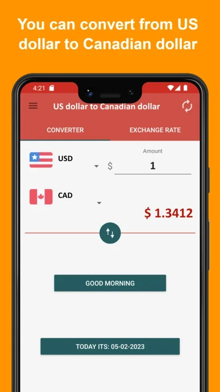 US dollar to Canadian dollar for Android - Simplify Currency Conversion