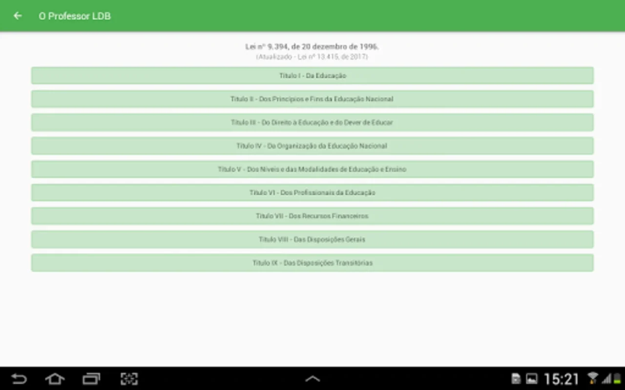 LDB for Android - Access Educational Law for Teaching Competitions