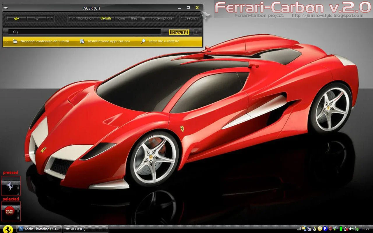 Ferrari Carbon Theme WinXP: Unleash the Italian Stallion on Your Windows XP Desktop